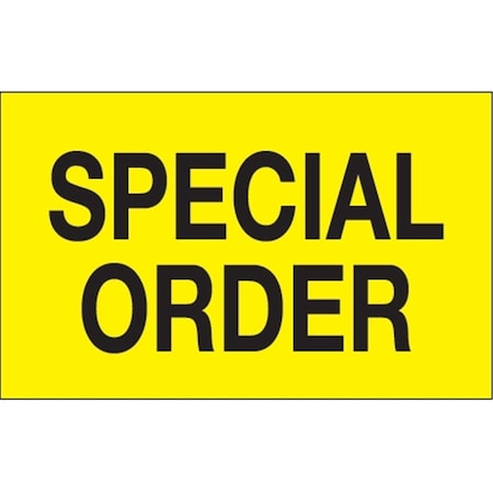 Bondad 3 x 5 in. Special Order Fluorescent Yellow Labels - Roll of 500 BO3344839